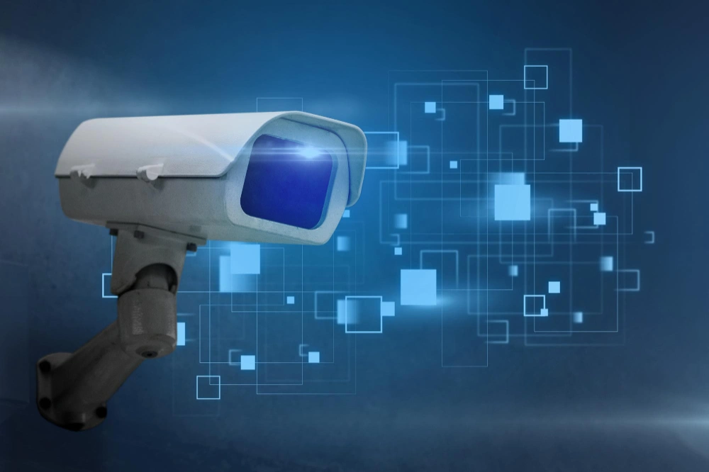 Advanced Features of LiveView Tech Cameras High-tech security camera with data integration overlay for advanced monitoring