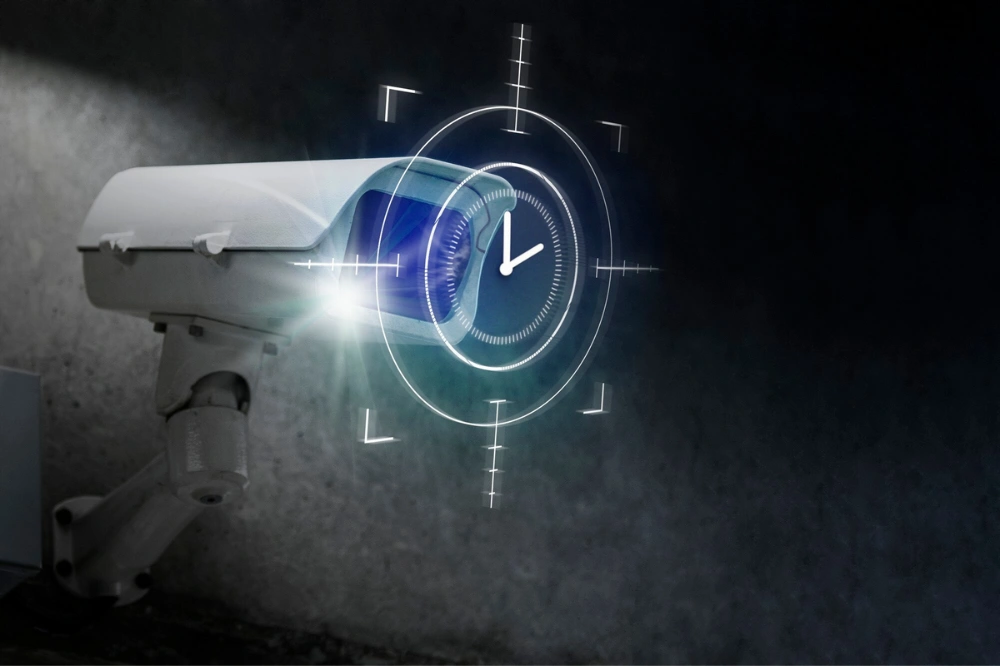 24/7 Security Camera Monitoring by LiveView Tech Round-the-clock surveillance camera with digital time overlay for enhanced security